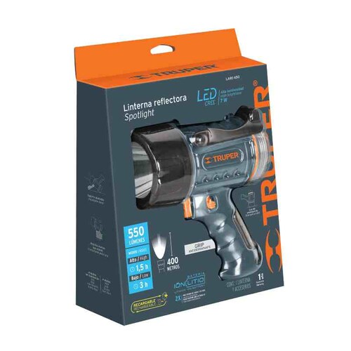 Lámpara Recargable De Led Alta Potencia, 550 Lm