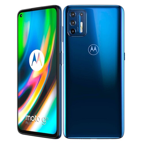 Celular Motorola Moto G9 Plus 4gb-128gb Azul + Microsd 32 + Audifonos