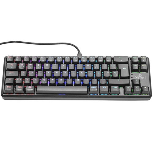 Teclado YeYian Akil Serie 3500 Mecanico TKL Switch Rojo RGB USB Y Bluetooth YTM-28209R