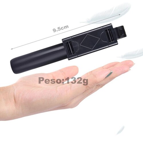 BASTON TRIPIE PALO SELFIE STICK CON CONTROL BLUETOOTH, NEGRO