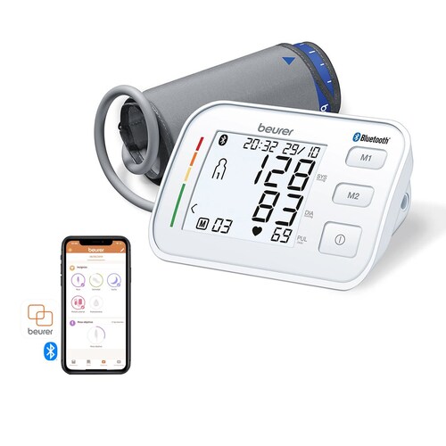 Tensiómetro Beurer BM 57 Bluetooth. Presion Arterial, Baumanómetro, Esfigmomanómetro Presión Sanguínea