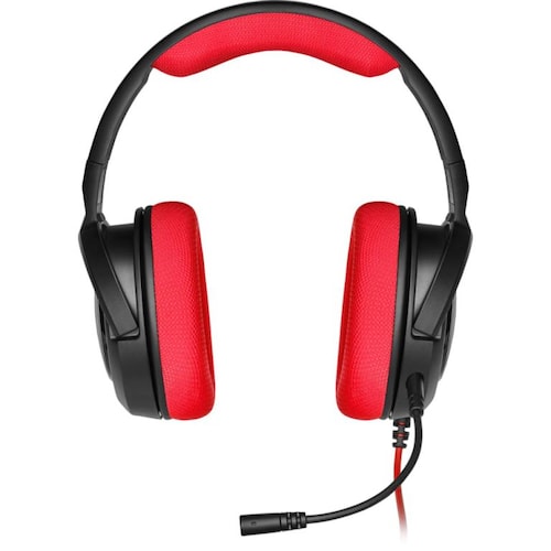 Audífonos alambricos Diadema Gamer Corsair HS35 Stereo - Rojo