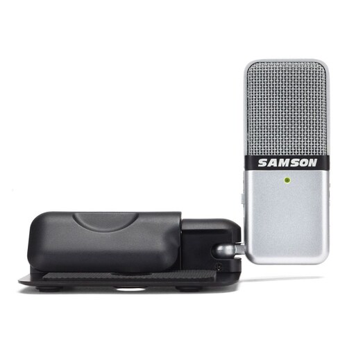 Micrófono Samson Go Mic Cardioide, Omnidireccional Plata