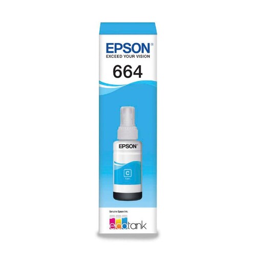Botella Tinta Impresora Epson Serie L T664 - Cyan