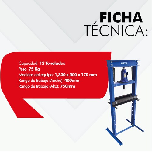 Prensa Hidráulica de 12 toneladas