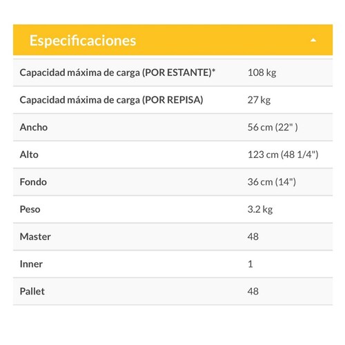 Estante Plastico 4 Repisas Pretul 25075 ORGANIZADOR 