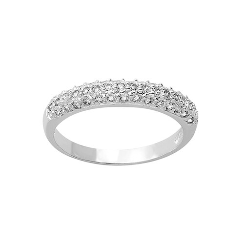 Anillo con Diseño de Media Churumbela con Circonia en Plata .925 + Obsequio