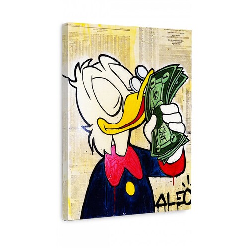 Set 3 Cuadros Decorativos Alec Monopoly | Arte Callejera | Canvas moderno listo para colgar | 3 cuadros de 25x35cm cada cuadro 