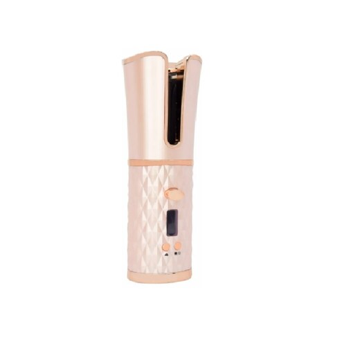 Rizadora Para Cabello Automática Inalámbrica Recargable. Rosa