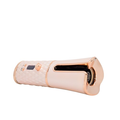 Rizadora Para Cabello Automática Inalámbrica Recargable. Rosa