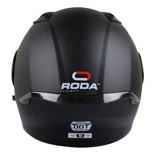 CASCO RODA RUSH NEGRO MATE ABATIBLE CERTIFICADO PARA MOTO 