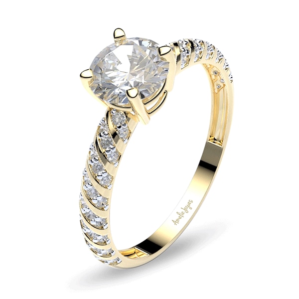 Anillo de oro online 14k mujer