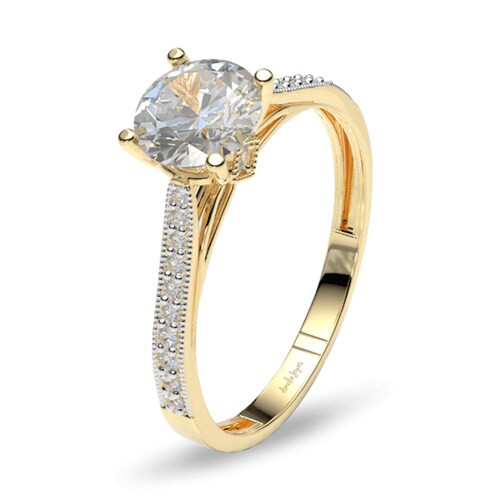 Anillo de compromiso en Oro Amarillo de 14K Amelie Joyas