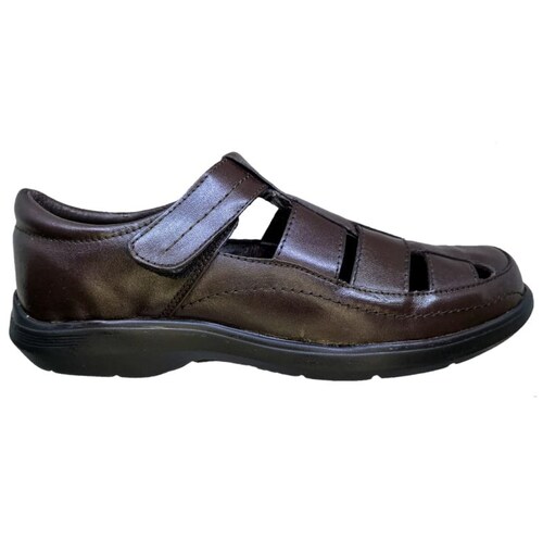 Huarache Café Especial Pie Delicado ó Diabético Hombre Doble Ancho Enco Footwear