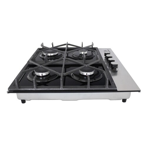 Parrilla de gas empotrable de 4 quemadores SUPRA 4Q-TD-60 de 60cm con cubierta de acero 