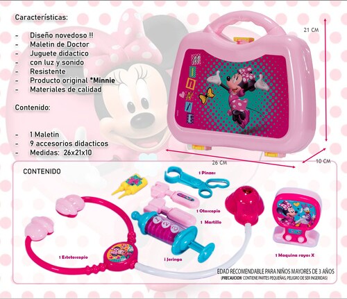 Disney Maletin Doctor Médico Minnie Princesas Juguetes 71669 