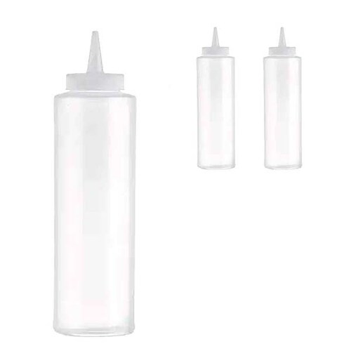 Bote dispensador exprimible mayonesa o aderezo de 8 onzas  tablecrafth 108C  - 12 piezas.