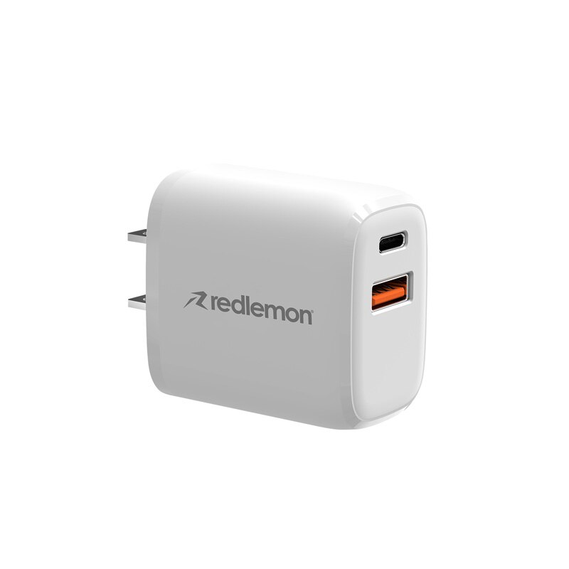 Cargador de Carga Rápida con Puerto Dual USB y USB C 20W Redlemon