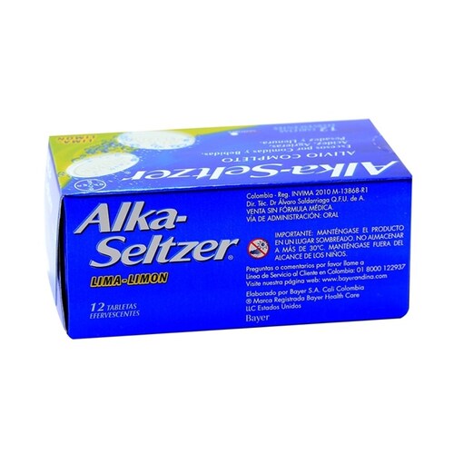 ALKA-SELTZER LIMA-LIMON 12 TABL