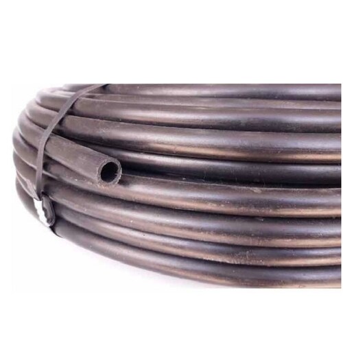 Rollo De Manguera Para Agua Y Riego De 1/2 Negra Poliducto 100 Metro 