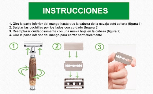Kit de Rastrillo para Rasurar, Peine Plegable y Peine de Bambú