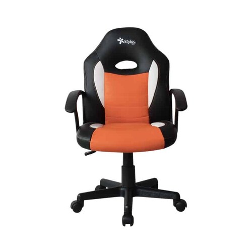 SILLA GAMER STYLOS NARANJA CLASE 2 ERGONOMICA 100KG  
