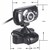 CAMARA WEB USB CON MICROFONO INTEGRADO, LUZ LED, NEGRO