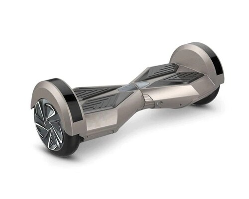 Hoverboard Patineta Eléctrica Scooter de Autobalance Con Luz LED Bocina Bluetooth Llantas 8" (Gris/Rojo)