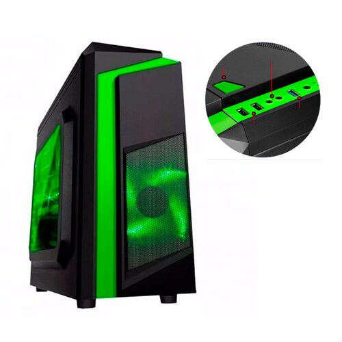Gabinete KMEX CM-3Z22 M-ATX /CON VENTANA/USB 2.0/FUENTE450W