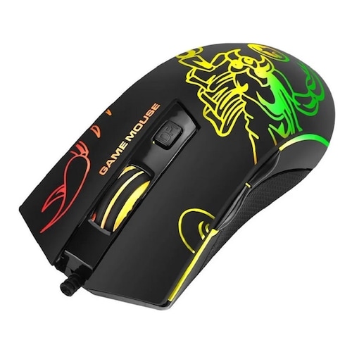 Mouse Gamer Juego Optico 6400 DPI 67 Luces Fondo MARVO M209