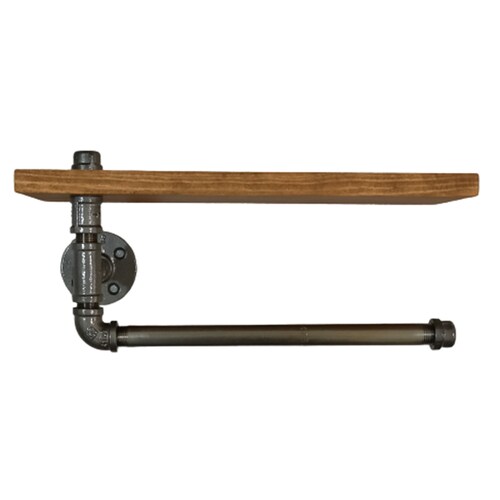 Porta Rollo De Servilletas Industrial Con Repisa. Porta Servitoalla