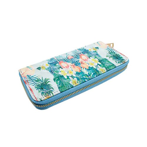 Cartera Diseño Unicornios Flores Paquete 6 Pz Sintéticas Con Monedero Interno