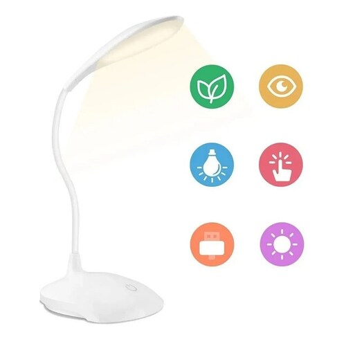 Lámpara Led De Escritorio Para Lectura Recargable Ajustable