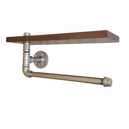 Porta Rollo De Servilletas Industrial Con Repisa. Porta Servitoalla