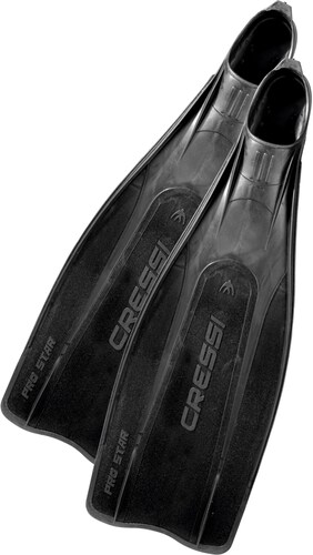 Aleta CRESSI Pro Star Calzante Cerrado con Pie Descalzo para Buceo.