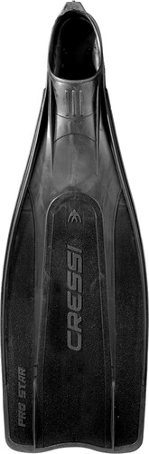 Aleta CRESSI Pro Star Calzante Cerrado con Pie Descalzo para Buceo.
