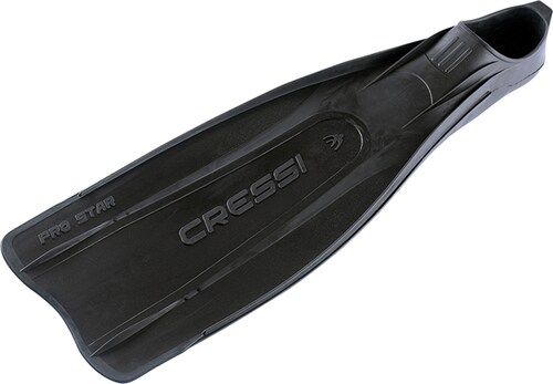 Aleta CRESSI Pro Star Calzante Cerrado con Pie Descalzo para Buceo.