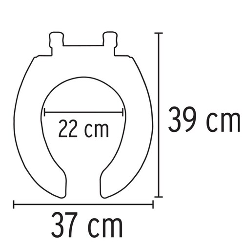 ASIENTO PARA BAÑO WC TAPA INODORO AZUL 40 CM FOSET