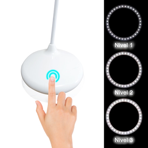 Lámpara De Escritorio Led Ajustable Cuello Flexible 360