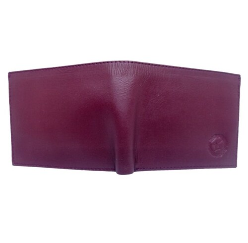 Cartera Color Vino Lisa En Piel. 100% De Piel Bn.