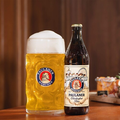 12 Pack Cerveza Paulaner Oktoberfest 500ml C/u