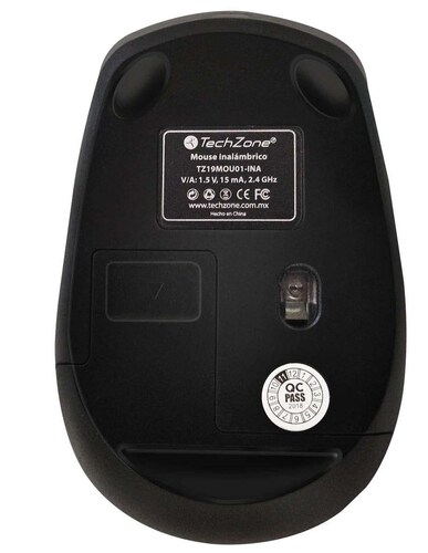 MOUSE OPTICO INALAMBRICO AMBIDIESTRO 1600 DPI NEGRO PC LAP WINDOWS MAC PORTATIL VIAJE TZ19MOU01-INA