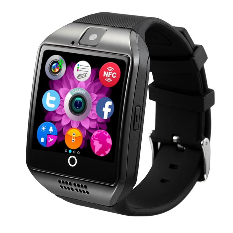 SMARTWATCH Q18 CURVO RELOJ CELULAR INTELIGENTE ANDROID SIM NEGRO