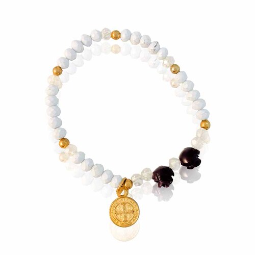 Pulsera Brazalete #377 Para Toda Ocacion Formada con Cuarzos de Colores