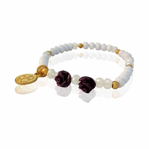 Pulsera Brazalete #377 Para Toda Ocacion Formada con Cuarzos de Colores