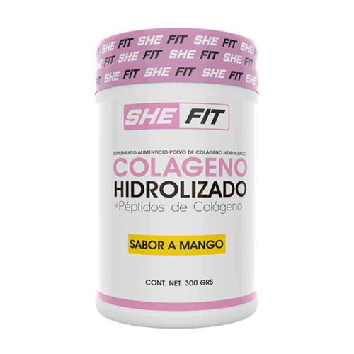 BHP Nutrition She Fit Colageno Hydrolizado 300g 30 Serv. - Sabor Mango