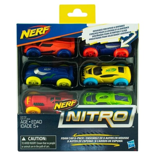 Nerf Nitro Carros De Espuma Pack 2 sets Hasbro