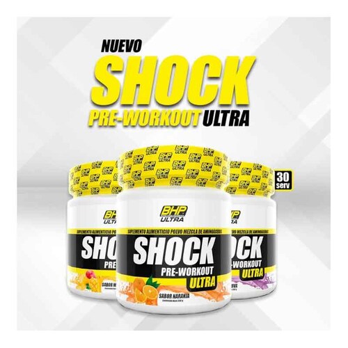 Pre Entreno BHP Nutrition Shock Pre-Workout Ultra 30 Serv. - Mango