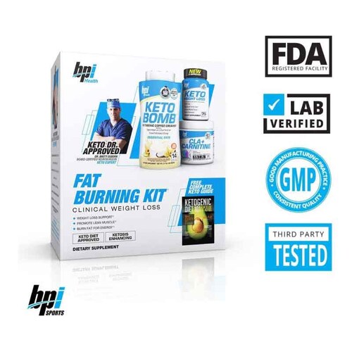 BPI Sport Fat Burning Kit  Keto Bomb + CLA + Carnitine +  Keto Weight Loss 