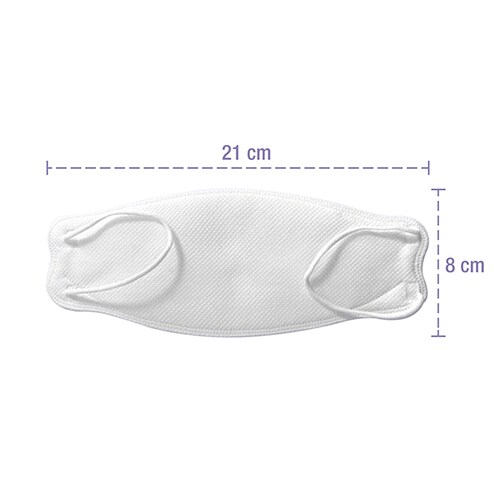 Cubrebocas Coreano Blanco Con 4 Capas Original KF94 10 Pz